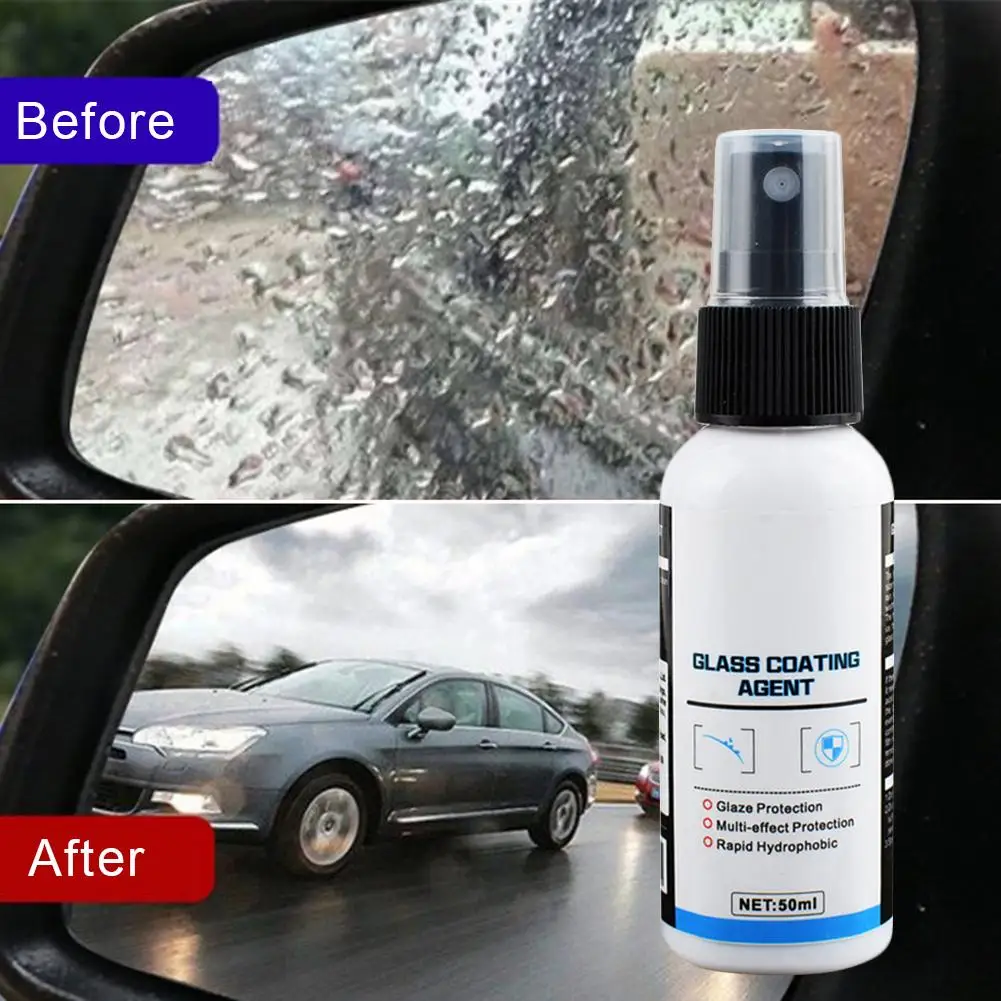 50ml Anti-fog Agent Waterproof Rainproof Anit-fog Spray Car Front Windshield Coating Agent Anti Mist Goggles Defogging