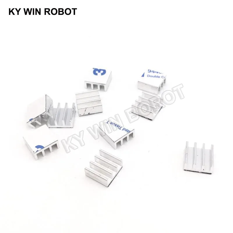 5Pcs Mini Adhesive Aluminum Radiator Heatsink Heat Sink 11x11x5mm Cooler For 3D Printer Stepper Motor Driver VGA RAM LED IC