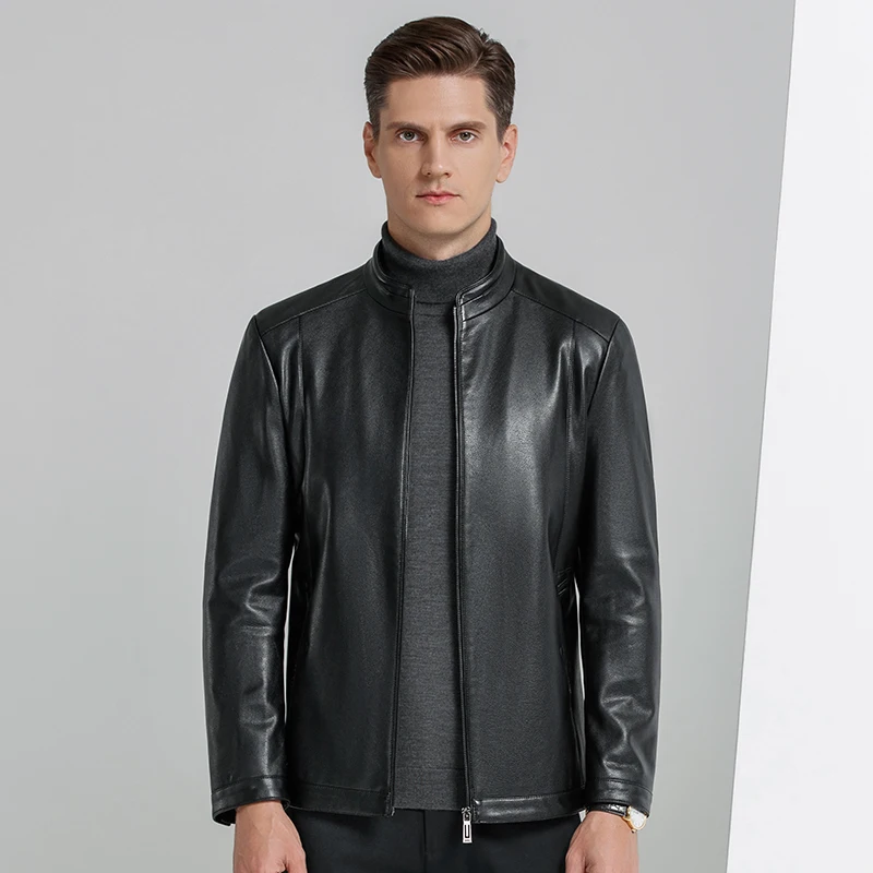 

Plus size leather men's jackets.Classic winter coat