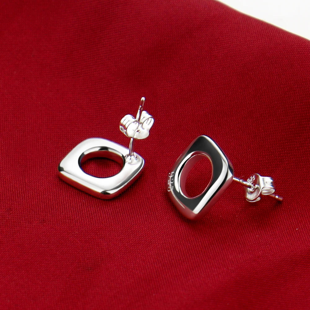 

925 Silver Minimalist Stud Earrings for Women Dainty Fresh Style Simple Daily Ear Jewelry Perfect for Valentine's Gift