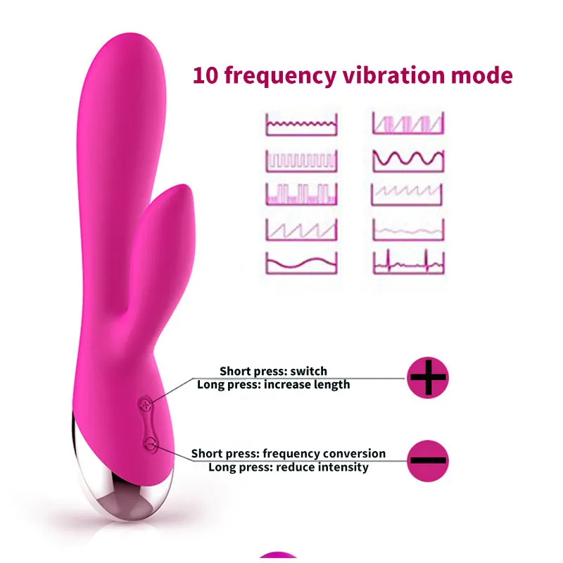 10 velocidades vibrador del punto G USB recargable potente Dildo conejo vibrador para mujeres estimulación del clítoris masaje juguetes sexuales para adultos juguetes sexuales juguetes para adulltos masculino anime