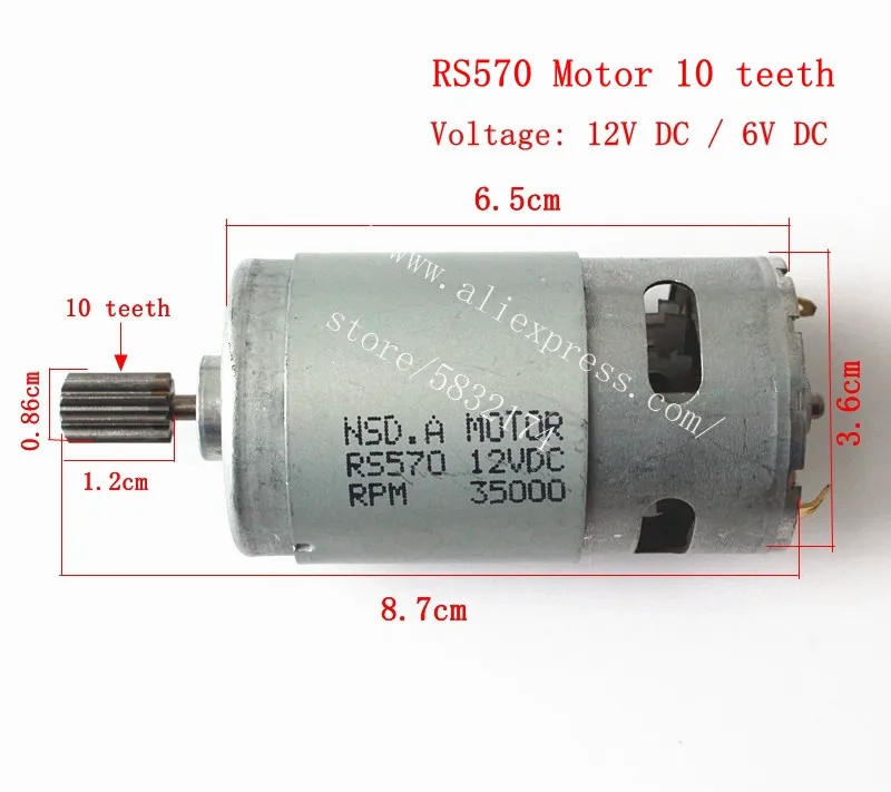 RS570/390/550/380 auto elettrica Per Bambini giocattolo auto moto 12V 6V motore scatola ingranaggi del motore accessori di alta qualità di velocità