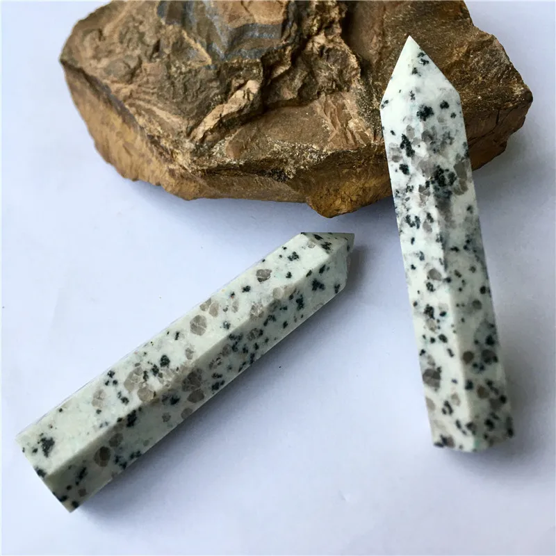 Natural white quartz crystal Tianshan Blue Jade Stone Point wand point reiki healing as gift