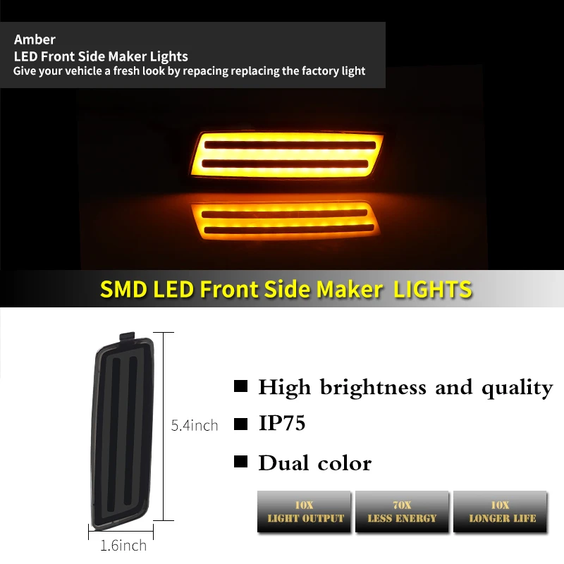 2pcs Amber T10 LED For Volkswagen MK5 Golf/GTI Rabbit For Volkswagen Jetta For Volkswagen MK6 Golf TDI Front Side Marker Light