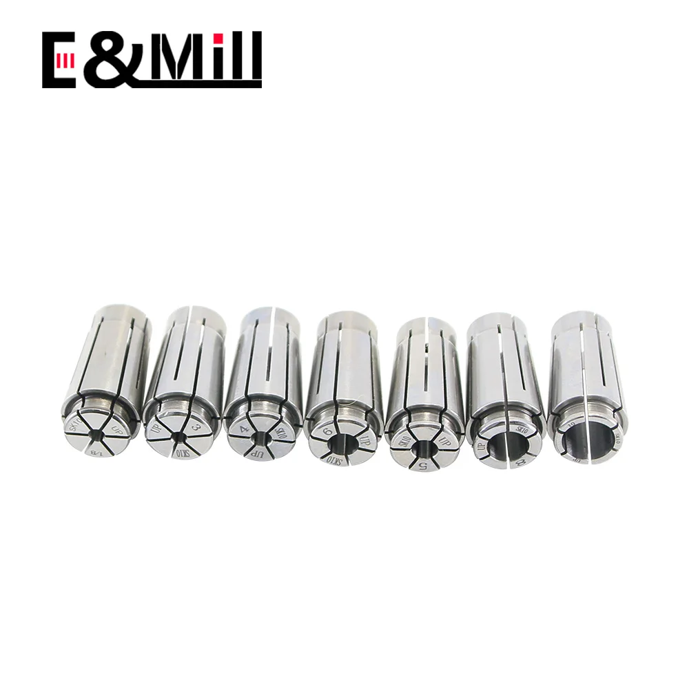 SK10 Collet High Precision 0.003 Collet SK Chuck CNC Lathe Milling Cutter Chuck Collet Tool Holder 1~10mm 1/8 Hole Chuck Collet