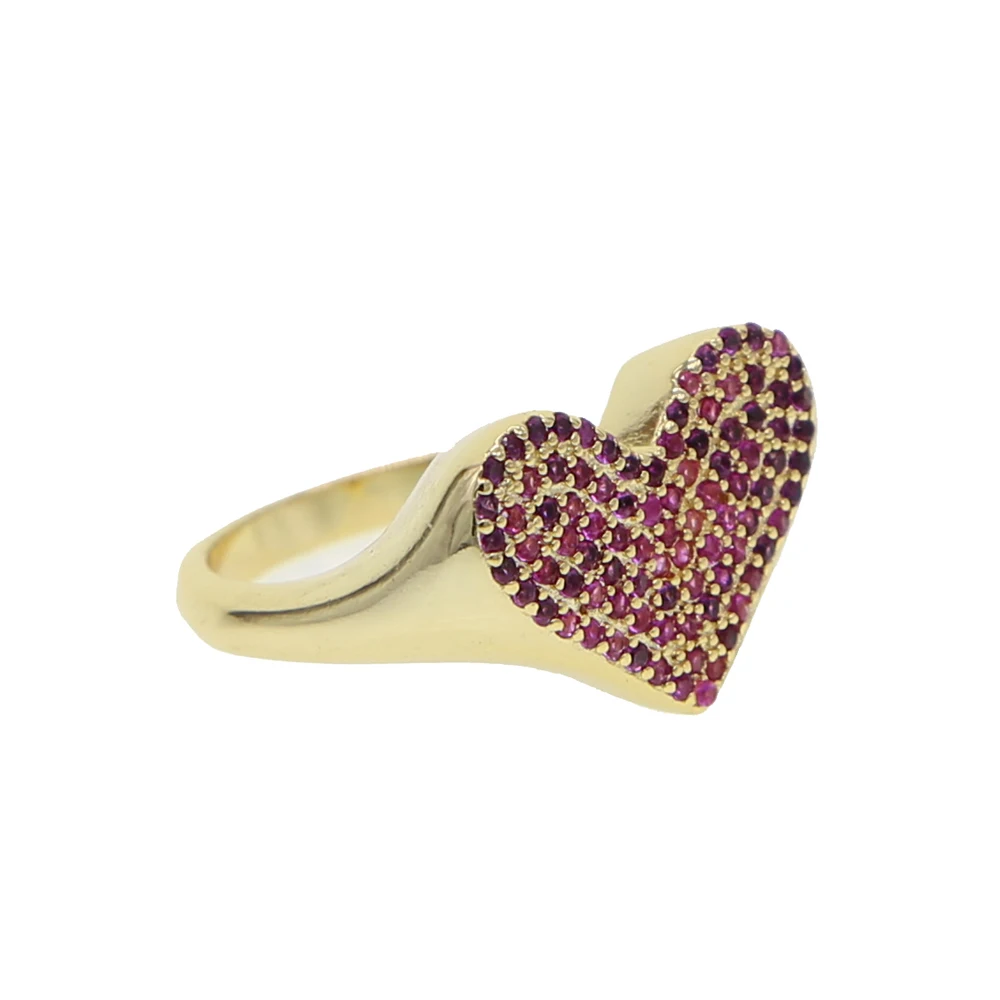 girlfriend gift Fashion Heart Shaped Crystal Ring Wedding Ring Female Engagement Ring Charm Jewelry 2019 Ring Party Gift