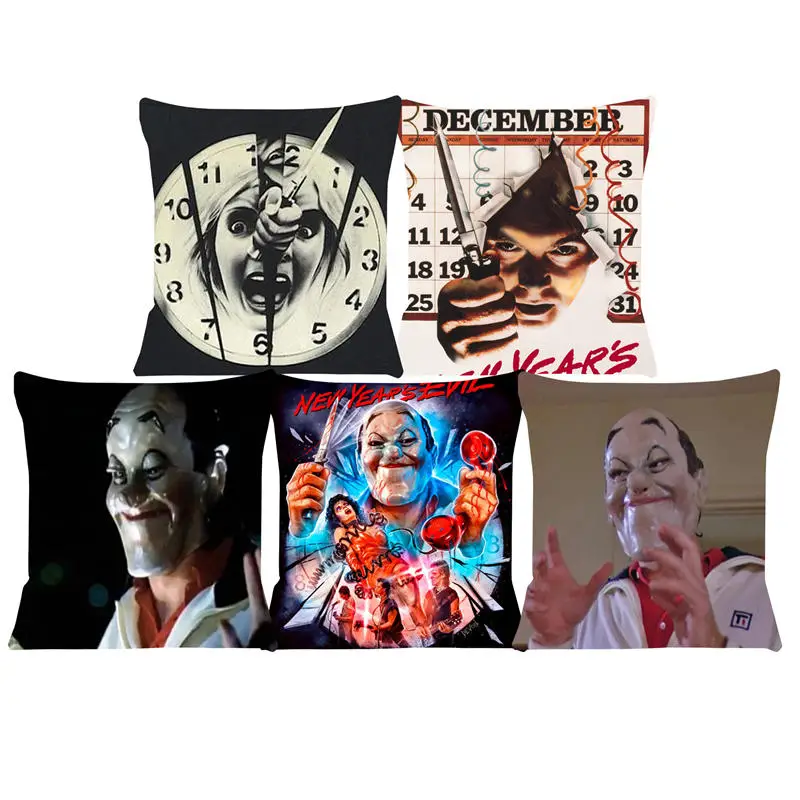 

New Year's Evil Cushion Cover Pillow Case 45x45 Chair cushion Home Decorative Pillows For Sofa Throw Pillow Cover Car SJ-192