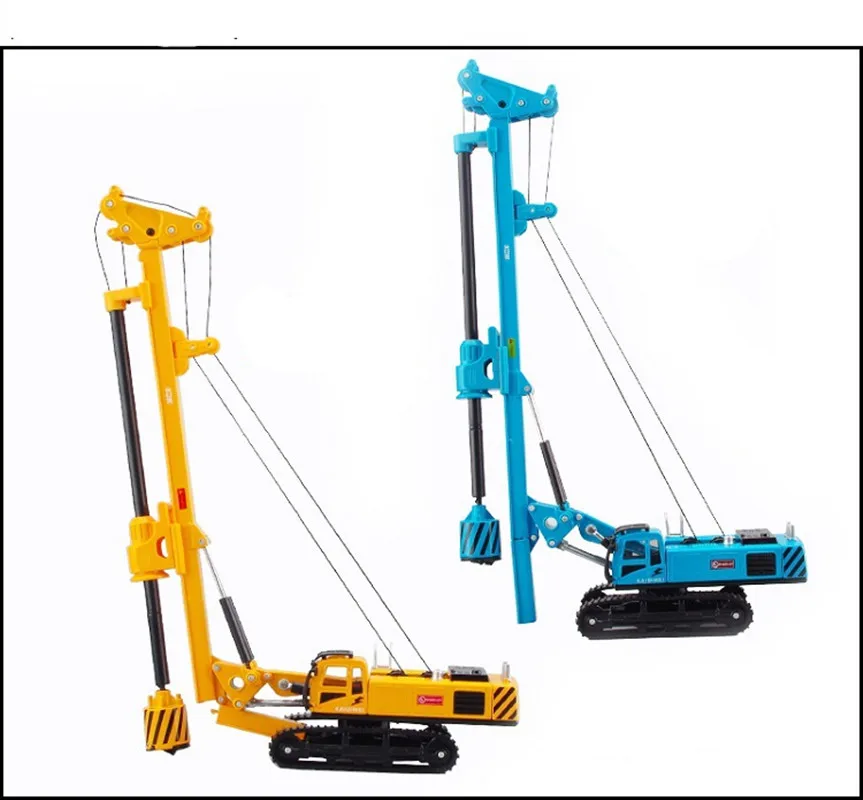 High simulation 1:64 alloy slotted pile driver model,earth boring machine engineering toy,exquisite collection ornaments