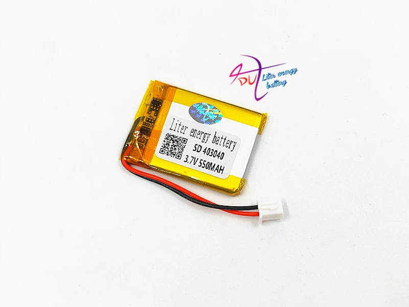 XHR-2P 2.54  550mAh 403040 3.7V polymer lithium ion battery