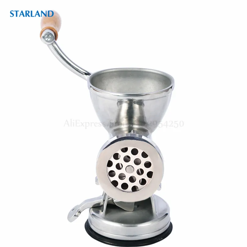 Picadora de carne Manual de acero inoxidable, picadora de pescado, pollo, pato, embutidor de salchichas con manivela, Base de ventosa + soporte de abrazadera