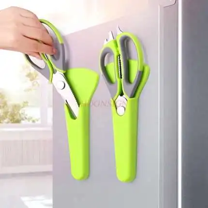 1 pcs  Kitchen Scissors Household Chicken Bone Shear Fish Food Shear Barbecue Shear Stainless Steel Multifunctional Scissors