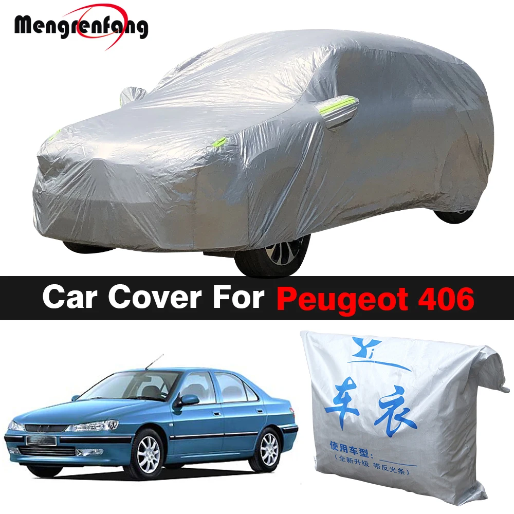 Car Cover Auto Outdoor Indoor Anti-UV Sun Shade Rain Snow Dust Resistant Cover For Peugeot 406 Sedan Wagon Coupe