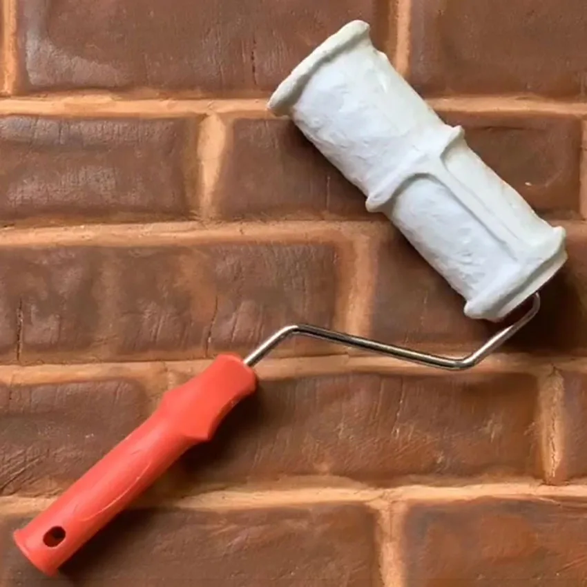 ยางผนังอิฐ Roller แปรง DIY Wall Wall ตกแต่ง Rolling แปรง,Wall Art Texture สีแปรงเครื่องมือ