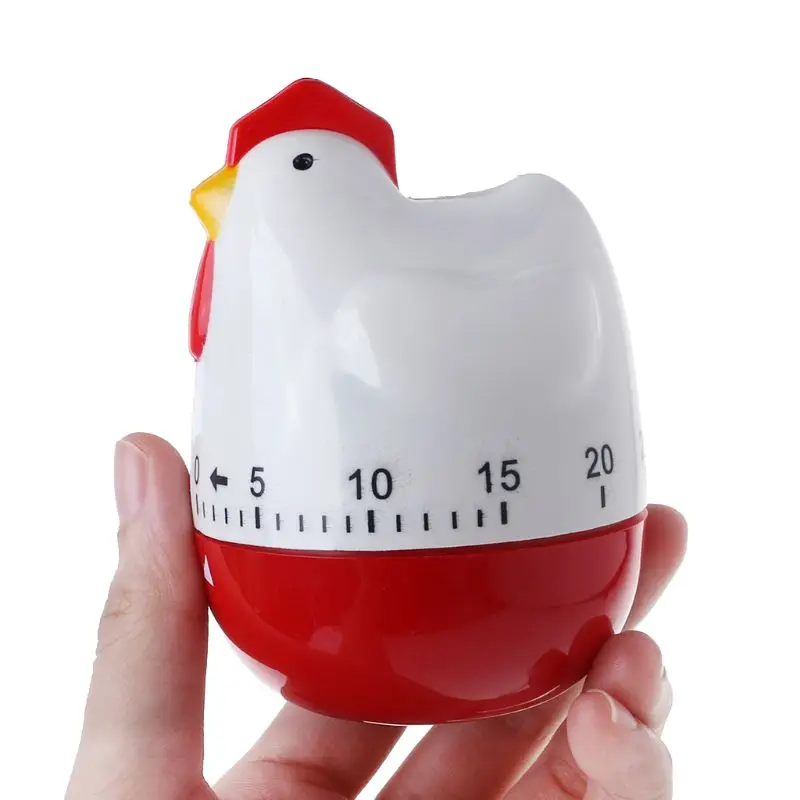 2021 New Cute Hen Shape Kitchen Cooking Timer Mechanical Countdown Clock Alarm Reminder Tool Home Decor