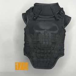 For Sale 1/6th Black Military MEZCO Skull Pattern Punish Man Hang Chest Vest Model For Body Scene Component