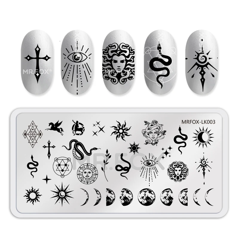 

1PCS Snake Nail Stamping Plates RectangleTemplate Stencils Nail Art Stamp Image Plate Manicure Stainless Steel Nail Print Tools