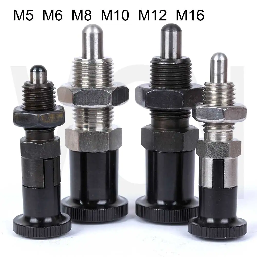 Pernos de índice PXYKN SXYKN PXKN, émbolo de indexación, rosca fina, perilla de aluminio, acero inoxidable y acero al carbono, tipo de retorno y