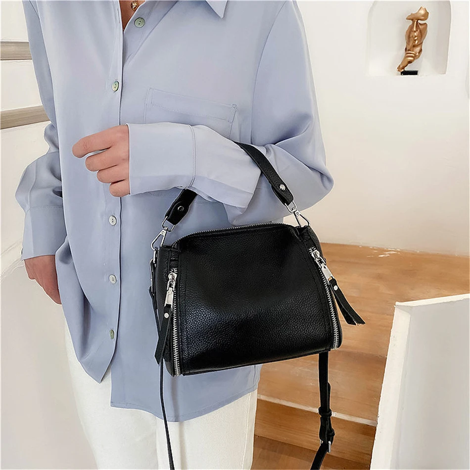 100% Genuine Leather Small Tote Ladies Hand Bags for Women 2024 Summer Style Designer Shoulder Messenger  Bag Clutch Purse Sac