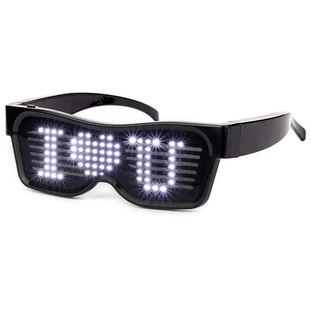 Leadleds Luminous Glasses Flashing Luminous Eyewear Bluetooth Led Party Glasses for Festival Bar Performance Happy Birthday Gift