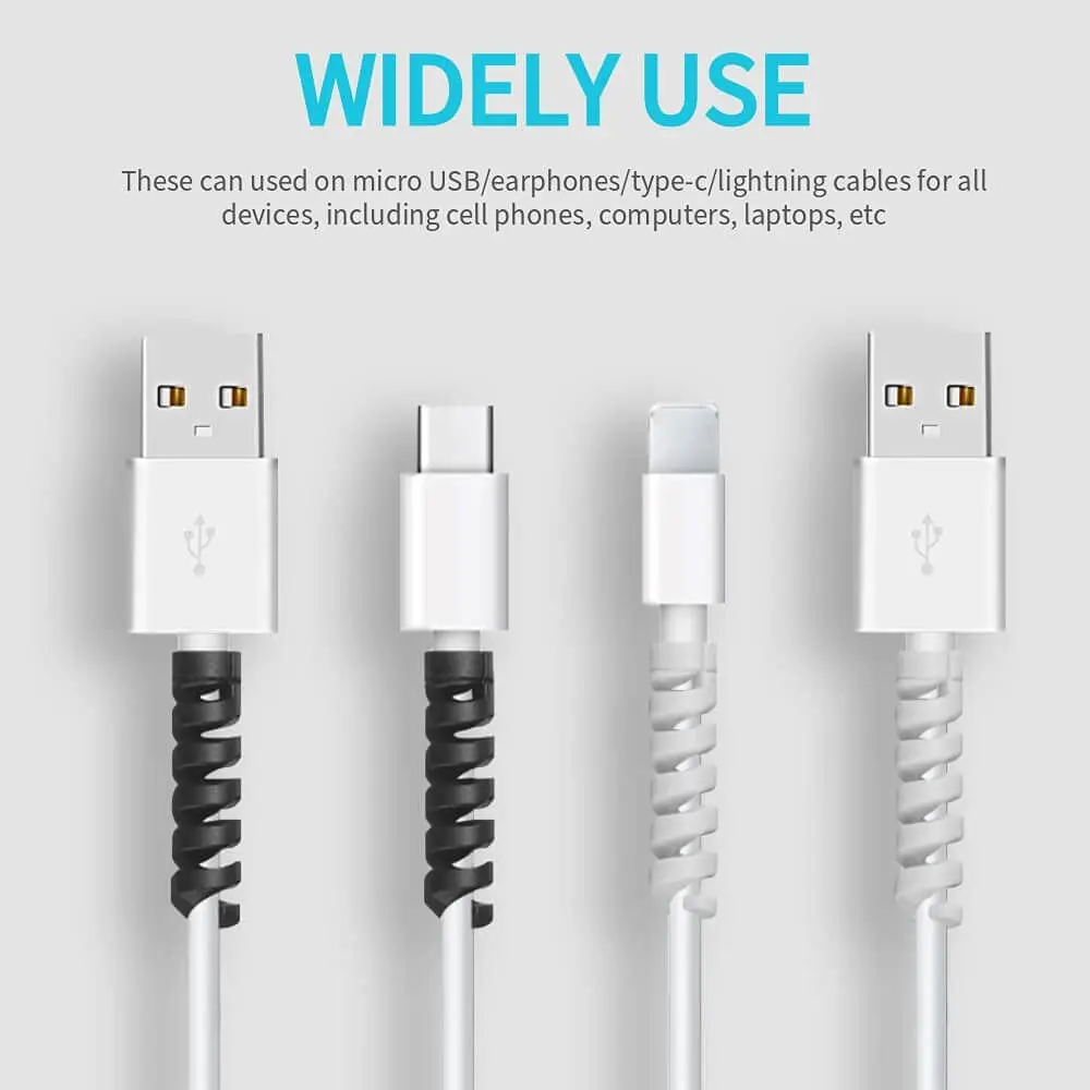 Cable Protector For iphone Earphone Silicone Bobbin Winder Wire Cord Organizer Cover USB Charger Cable Cord Protection