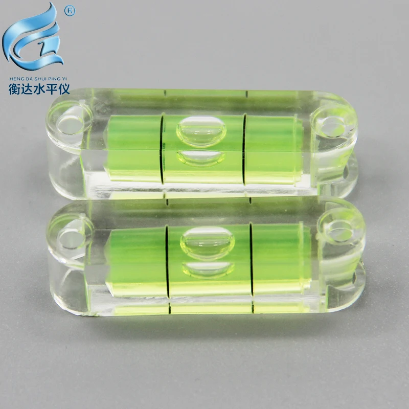 (10 Pieces/Lot) square spirit level with mounting hole level meter mini high precision level plastic level bubble high precision