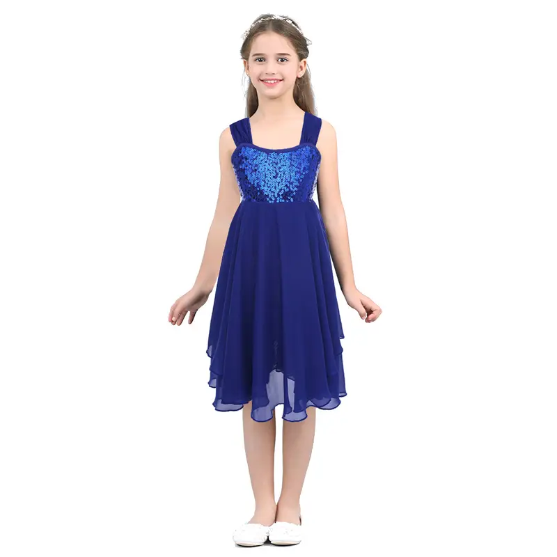 Tulle Princess Ball Gown Teens Ballerina Leotard Dress Kids Girls Gymnastics Ballet Tutu Sequins Top Chiffon Dress Dance Wear - Image 7