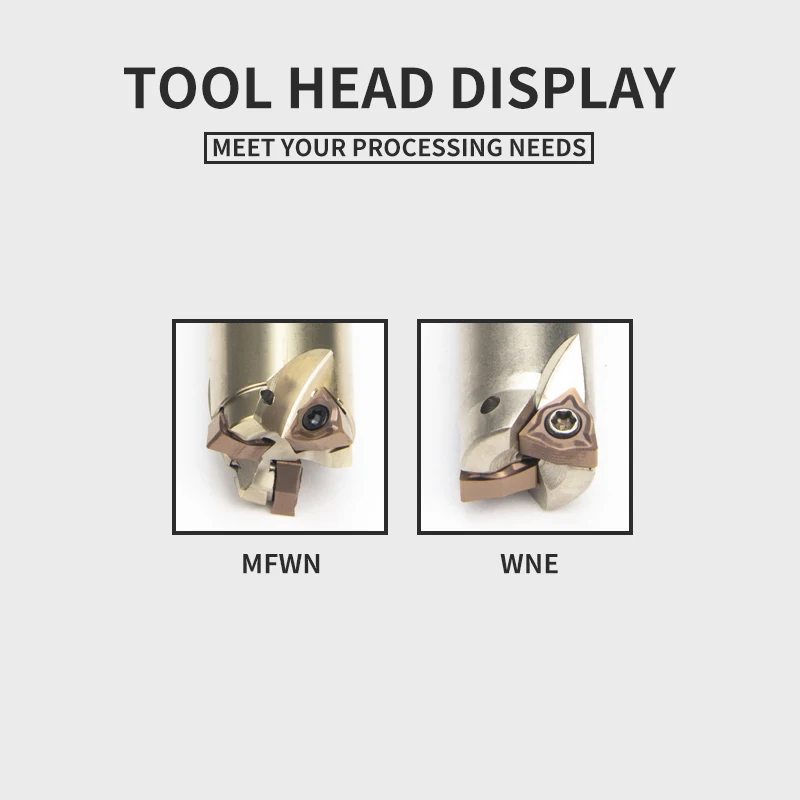 1Pcs เครื่องกลึง CNC End Mill Toolholder ตัดเครื่องจักรกลเครื่องกัดเครื่องตัด WNE/MFWN90 160-200L เครื่องมือสำหรับคาร์ไบด์แทรก WNMG04