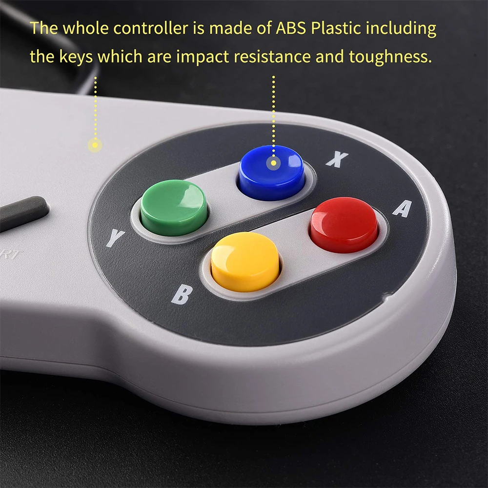 Mando USB para Nintendo SNES y raspberry pi, 2 piezas, SNES, clásico