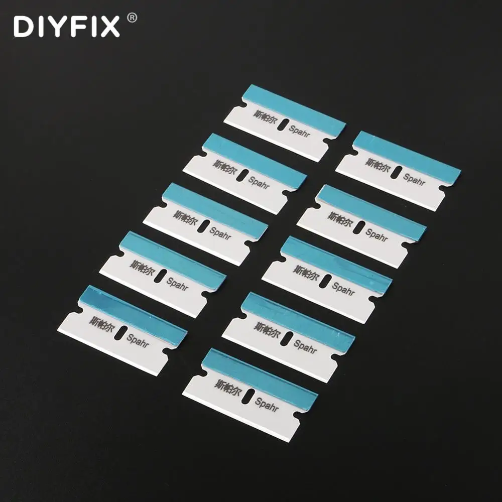 

DIYFIX 10Pcs Ceramic Blades OCA Dry Glue Polarizing Removal Tool For Mobile Phone Screen Cleaning Tool Without Damaging Screen