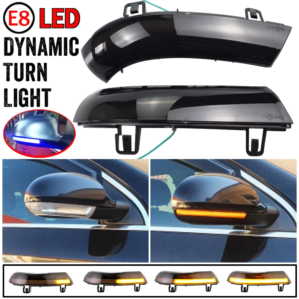 Scroll LED Dynamic Turn Signal Light Side Mirror Flashing Light Repeater Blinker For VW GOLF 5 Plus Jetta MK5 Passat B6 EOS