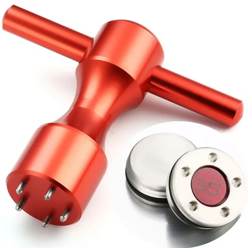 2Pcs Red Golf Weights + Wrench Spanner Tool For  Putters 10g/15g/20g/25g/30g/35g/40g Include Rubber Rings