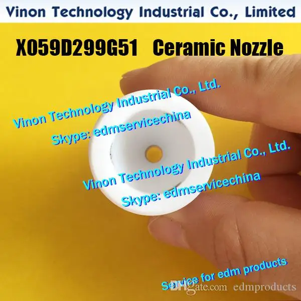 

X059D299G51 edm Nozzle Cutter Ceramic for FA edm machine. Pipe End Nozzle X059-D299-G51 Ceramic Nozzle