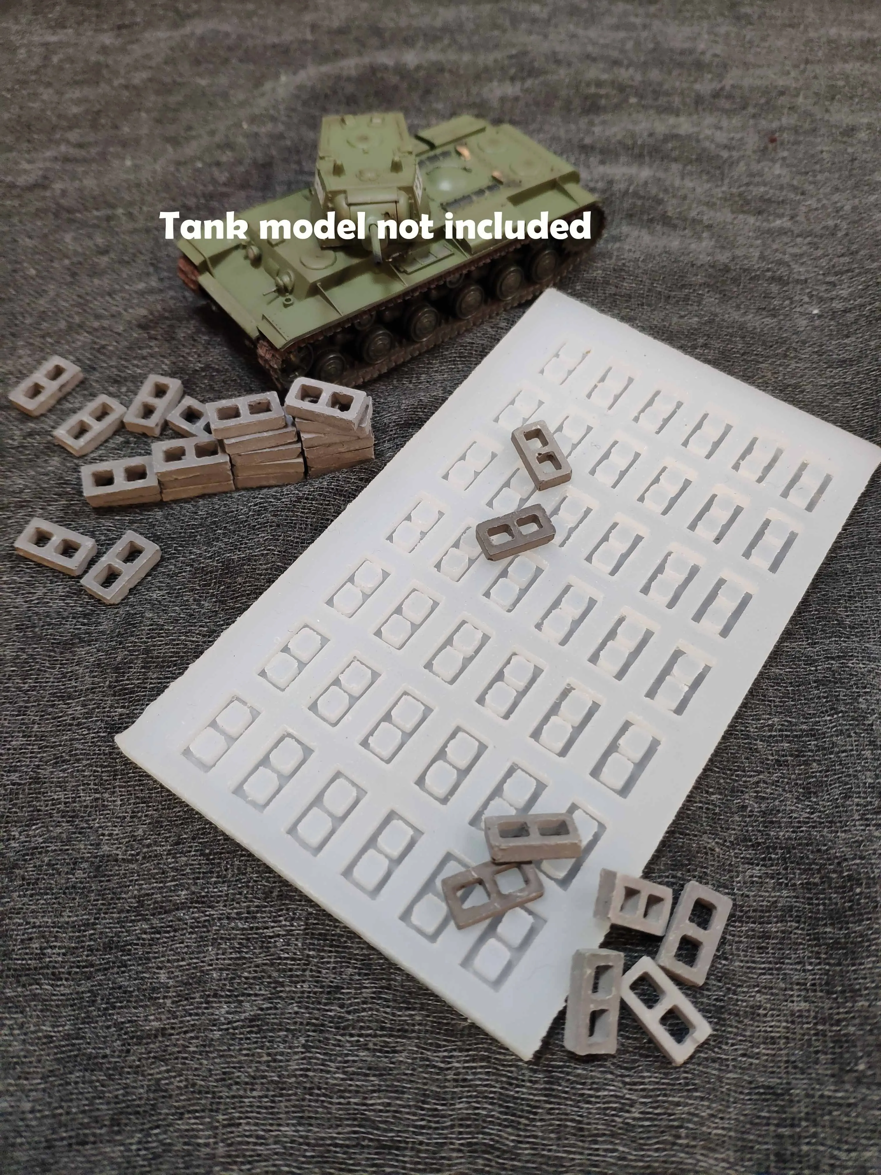 Miniature model  1:35-1:43  Silica gel mold for hollow brick  42 grid  Sand table building model materials