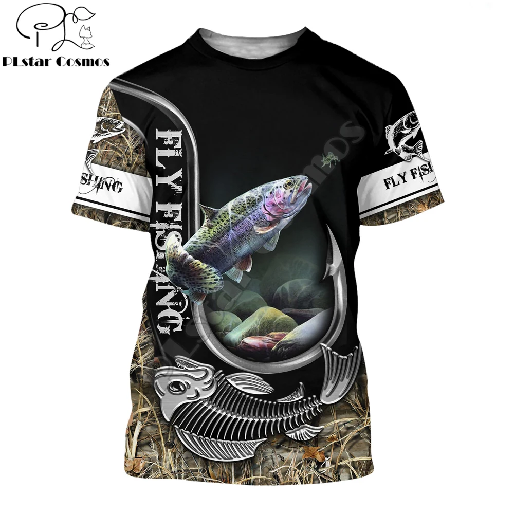 

Beautiful Fishing Camo 3D All Over Print men t shirt Harajuku Fashion Short sleeve shirt summer street Unisex tshirt LY-004