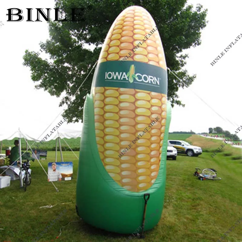 Giant customized inflatable corn model with brand logo for advertisement