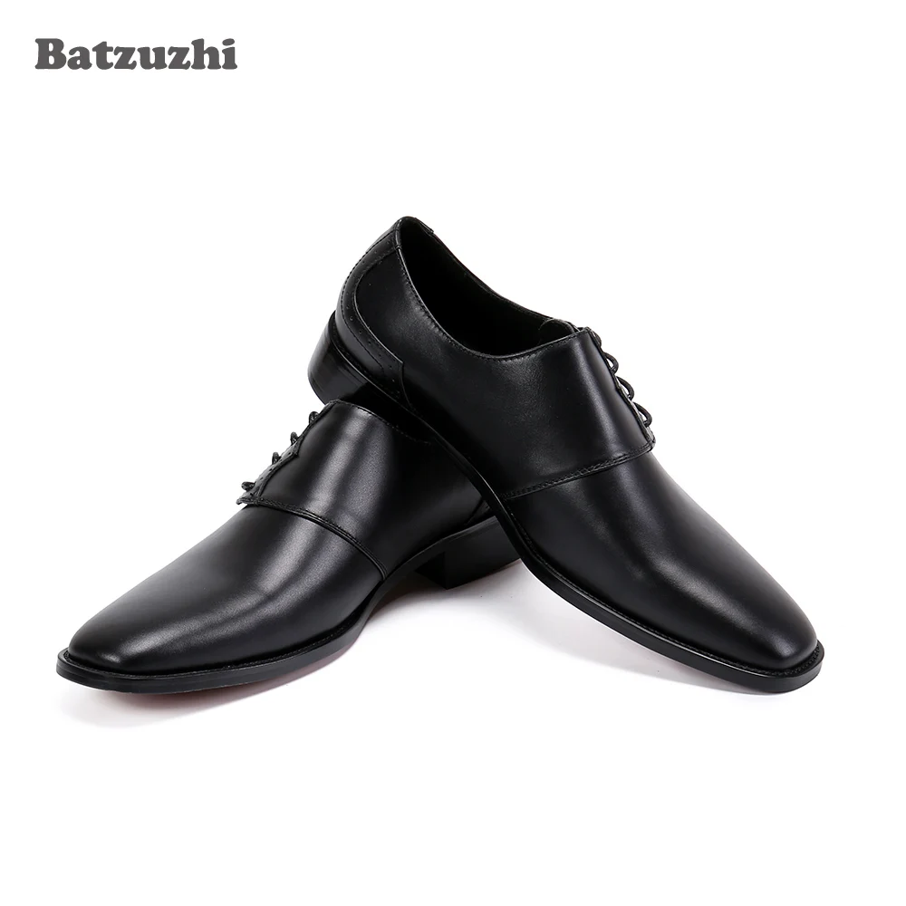 

Batzuzhi Men's Shoes Handmade Black Genuine Leather Dress Shoes Men for Business Formal Footwear Lace-up zapatos de hombre,US12