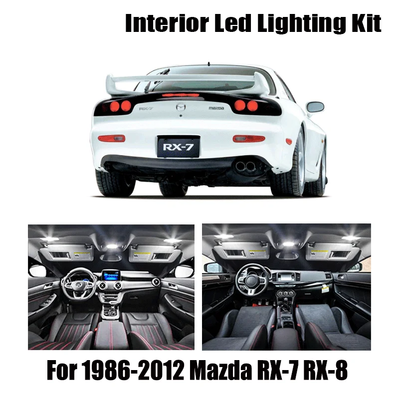 

Canbus For Mazda RX-7 RX-8 1986-2012 Vehicle LED Interior Dome Trunk License Plate Lights Bulbs Car Lighting Accessories