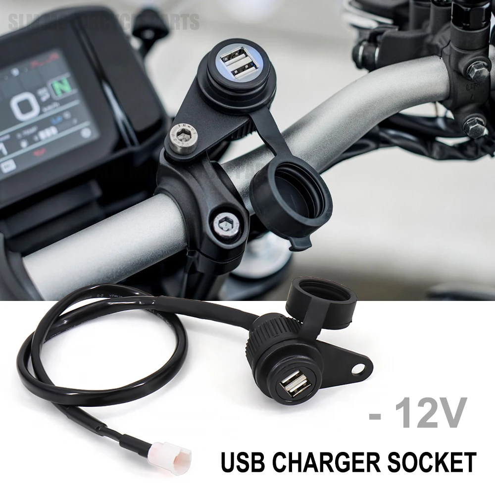 Motorcycle Double USB Charger Adapter Socket Converter 12V DV For Yamaha MT-07 MT-09 SP Tracer FZ-09 FZ-07 Tracer XSR 700 900