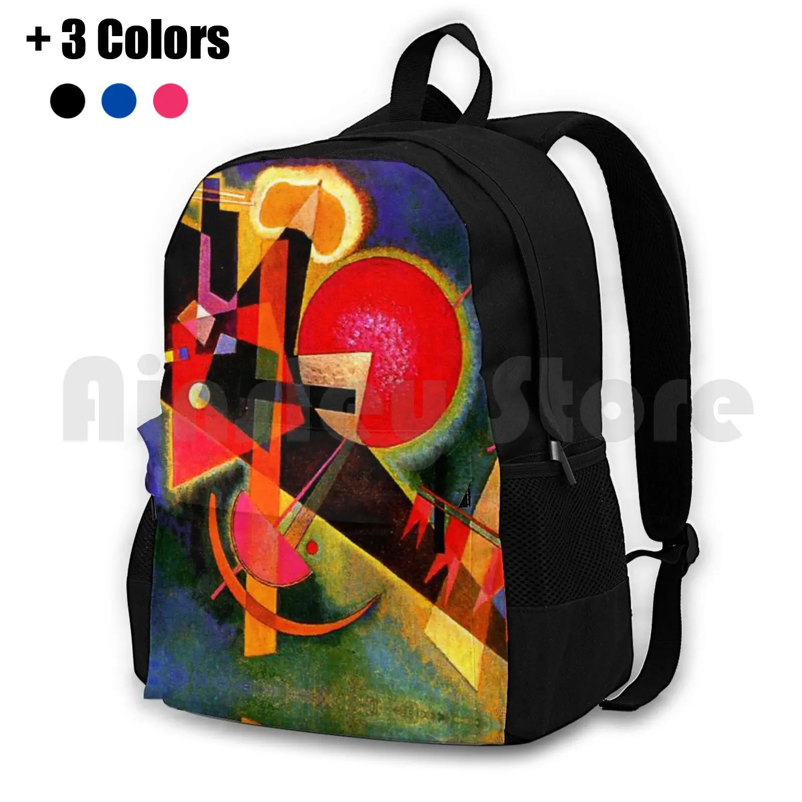 Kandinsky-In Blue , Abstract Art Outdoor Hiking Backpack Waterproof Camping Travel Wassily Kandinsky In Blue Abstract Art