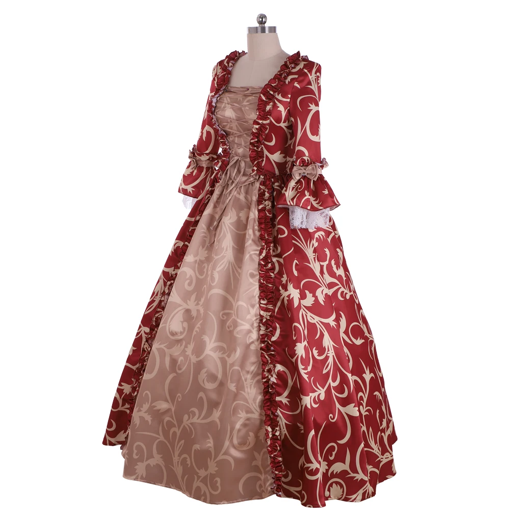 Hamilton Peggy Costume Dress Rococo Colonial Lady Corset-Style Ball Gown Victorian Medieval Skirt Evening Vintage Dress Suit