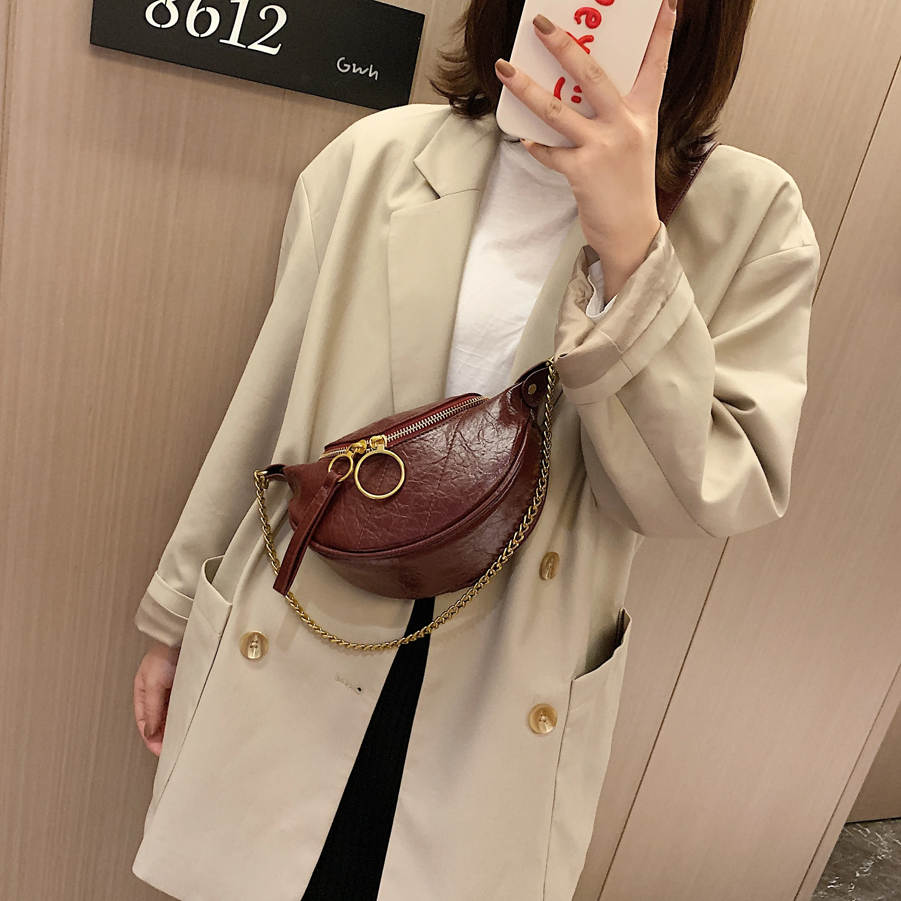 Fashion Quality PU Leather Crossbody Bags For Women Chain Small Shoulder Messenger Bag Lady Travel Handbags and Purses