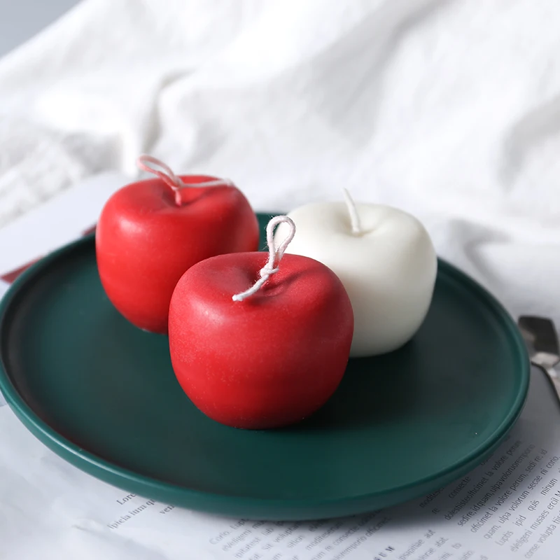 Apple Candles mold Christmas\' Eve Parties Gifts wedding Party decoration Apple Shape Silicone soap Molds For Cake Mousse mould
