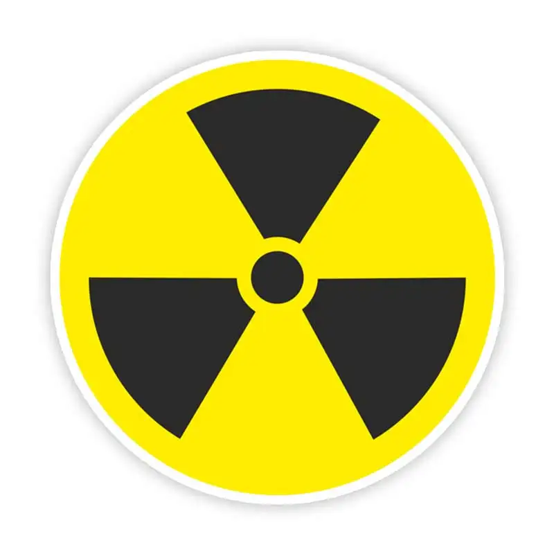 

B0615# Self-adhesive Decal Radioactivity Car Sticker Waterproof Auto Decors on Bumper Rear Window Motorcycle Laptop Helmet