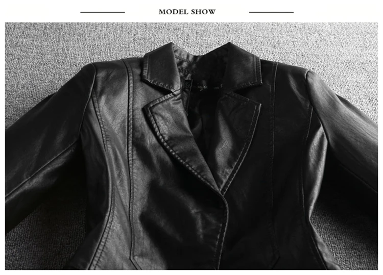 Lautaro Spring Elegant Black Light Soft Faux Leather Blazer Long Sleeve Slim Fit Luxury Women Blazers and Jackets Fashion 2021