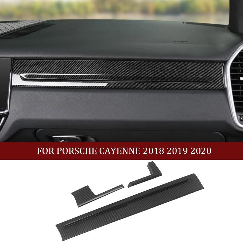 Scatola laterale e bracciolo e cruscotto aria condizionata presa ca copertura di sfiato Trim interni in fibra di carbonio misura per Porsche Cayenne