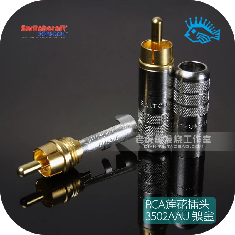 

Контактный позолоченный корпус, никелированный американский Switchcraft 3502AAU RCA Lotus Plug, новинка, оригинал, 1 шт./4 шт.