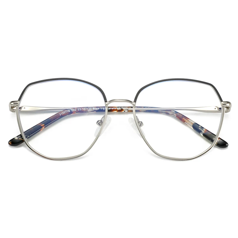 ZENOTTIC 2026 Hexagon Anti-Blaulicht-Brille für Damen, quadratischer optischer Rahmen, Metall, nicht verschreibungspflichtige Computerbrille 310011B 3