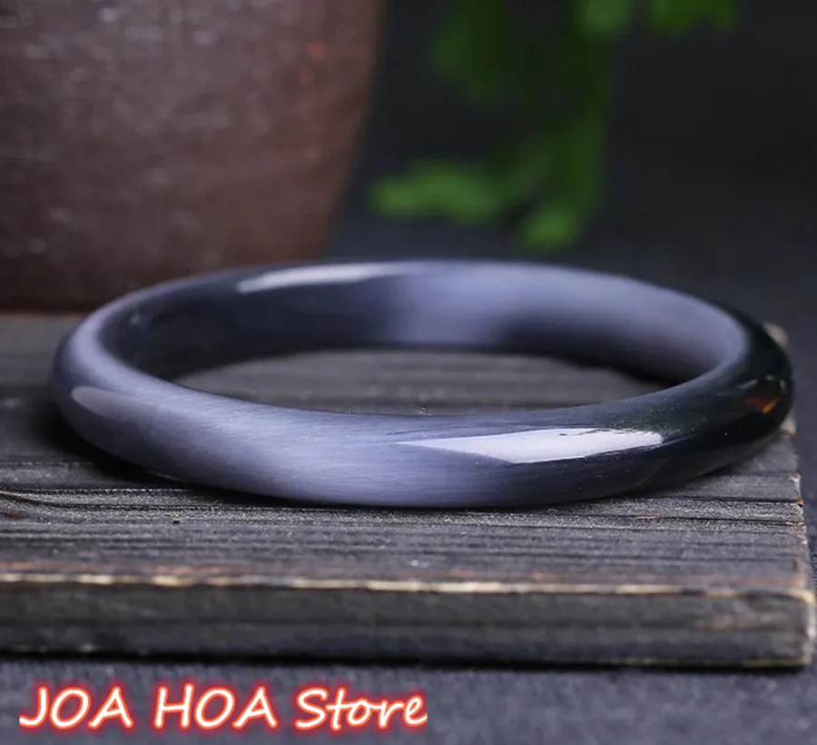 Black Grey Opal Lucky Girl Crystal Bracelet Jewelry Lady Gift Bangle