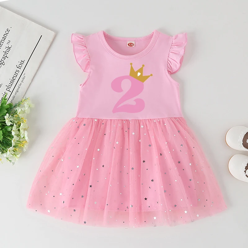 Baby Girl Birthday Dress for Girl 1-6 Year Birthday Dress 2021 New Fashion Cute Princess Baby Dress Infant Cloth Toddler Dress