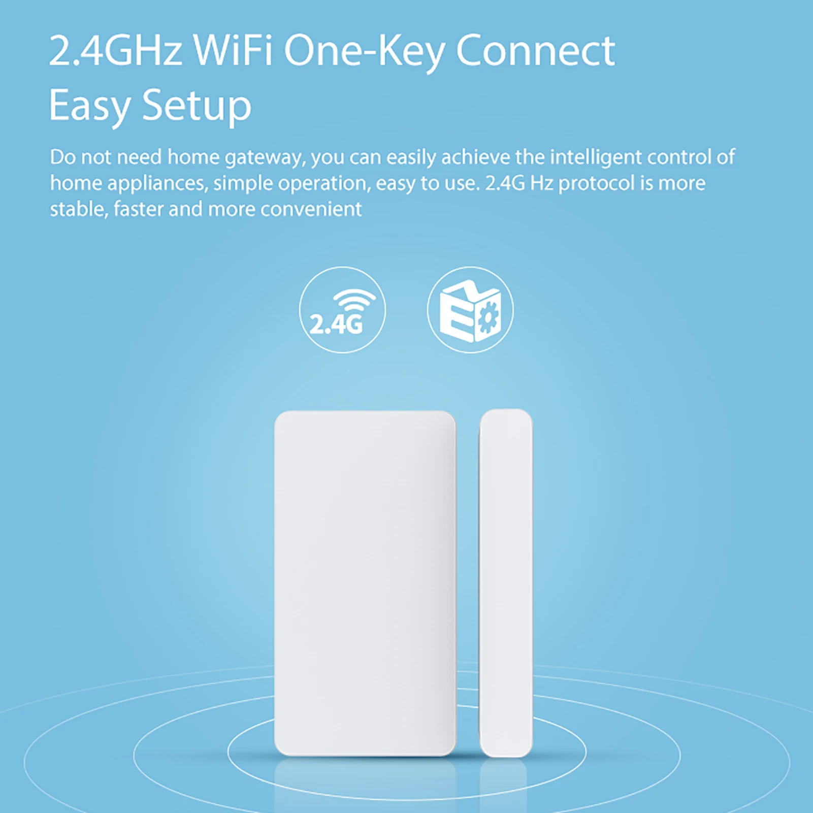 Sói-Bảo Vệ Tuya WiFi Thông Minh Cảm Biến Cửa Không Dây Cửa Sổ Mở/Đóng Cửa Báo Động Báo Ứng Dụng Hỗ Trợ Điều Khiển Alexa/google/IFTTT